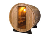 side Fonteyn Barrel Sauna 6 ft. | Rustic